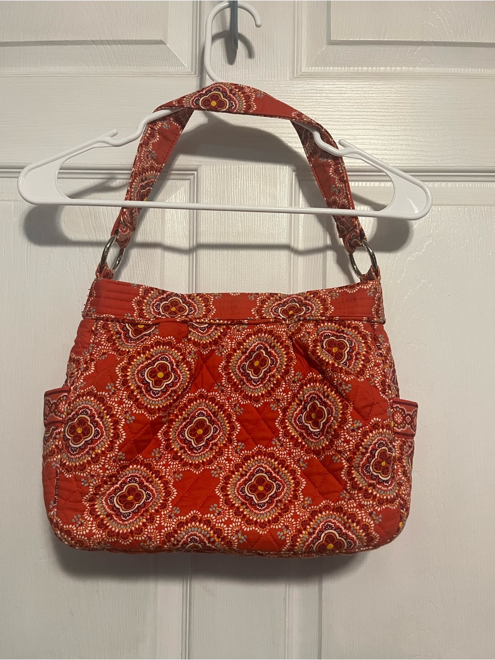 Vera Bradley Quilted Orange Floral-Print Shoulder Bag